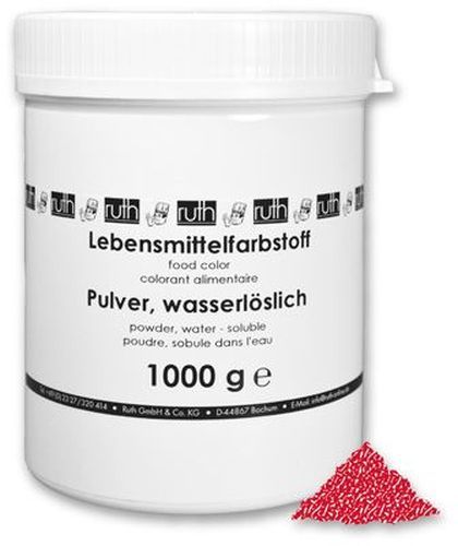  @ Lebensmittelfarbe erdbeerrot (1000g), Pulver, wasserlöslich