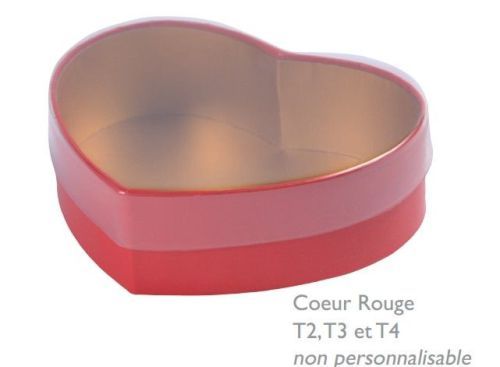 @ Pralinen- | Geschenk-Schachtel Herz rot mit Deckel transparent (ca. 200g)