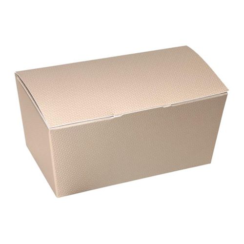 @ Pralinen- | Geschenk-Schachtel rechteckig bronze mit Relief  'Martelé' (ca. 750g)