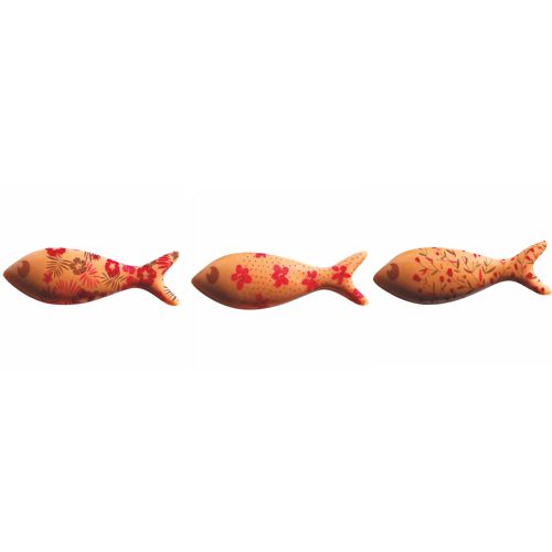 @ Schoko-Dekor Aufleger karamellisiert weiß Fische  'Laura' (112 Stk) 