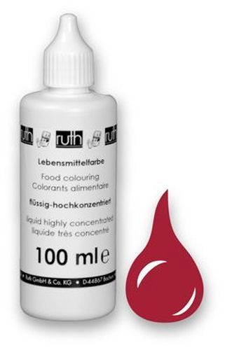 Lebensmittelfarbe kirschrot (100ml), flüssig, hochkonzentriert