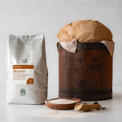 Backmischung 'Pegaso Naturhefe' (Lieviot Madre) mit fermentierter Weizenkleie