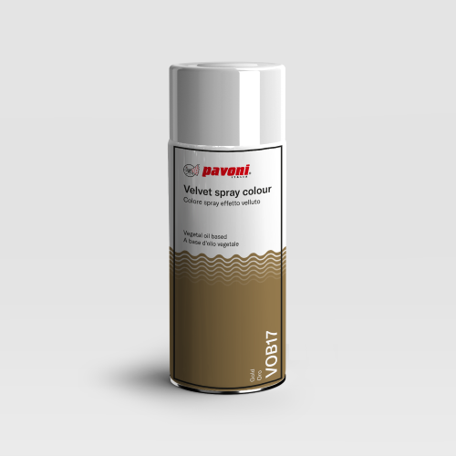 @ Lebensmittelfarbe auf Ölbasis | 'Velvet-Spray' gold (400 ml)