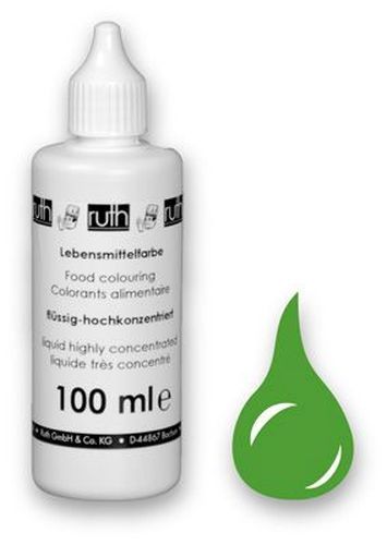 Lebensmittelfarbe grün (100ml), flüssig, hochkonzentriert