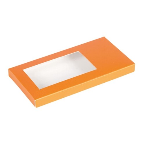 Tafelschokoladen-Verpackung orange rechteckig (2x25 Stk) 
